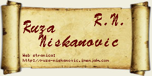 Ruža Niškanović vizit kartica